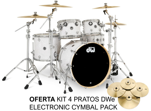 <b>Drum Workshop DWe E33 5-piece White Marine Pearl Oferta Kit 4 Pratos DECMPK2</b> <b>Drum Workshop DWe E33 5-piece White Marine Pearl Oferta Kit 4 Pratos DECMPK2</b>